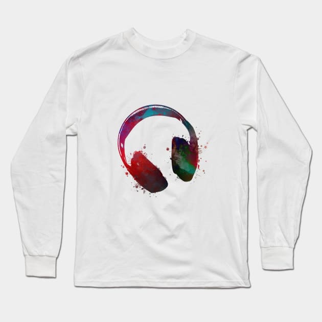 music headphones #headphones #music Long Sleeve T-Shirt by JBJart